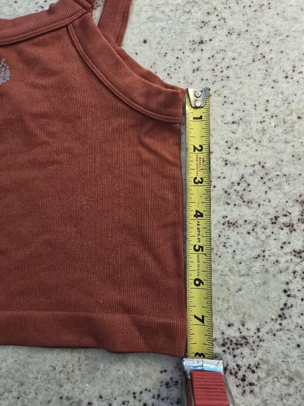 Free People Movement Rust Ribbed Cropped Tank Top - Picture 5 of 5